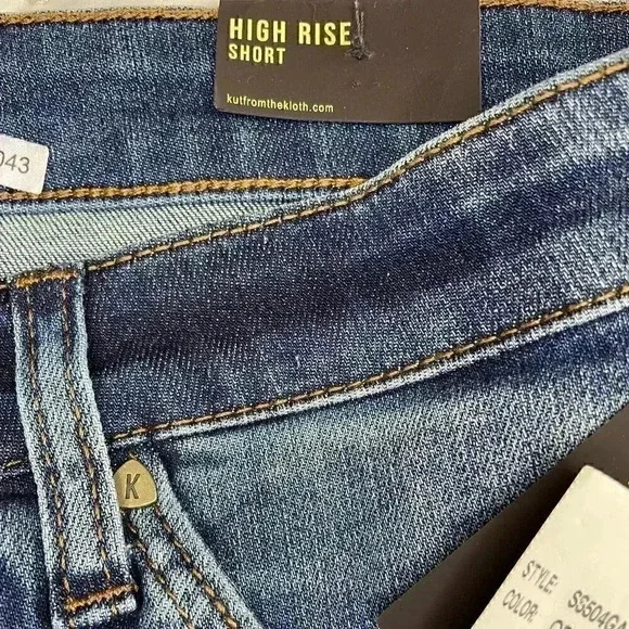 Kut from the Kloth  High Rise Button Fly Denim Shorts sz 24 W - Picture 5 of 7